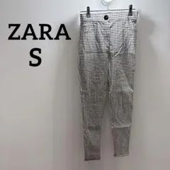 美品✨ZARA 【S】チェック柄 スキニーパンツ スタイリッシュ
