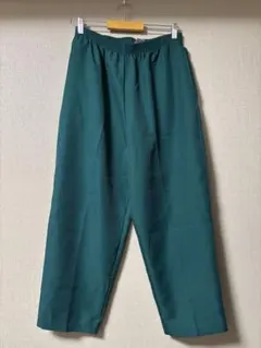 ダークグリーン ゴムウエスト スラックス