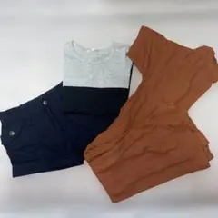 【中古品】夏服　3点まとめ売り　Tシャツ　ショーパン　ロングワンピース