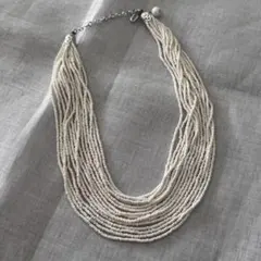 ヴィンテージ　極小ビーズ　15連　JAPAN 刻印　ネックレス