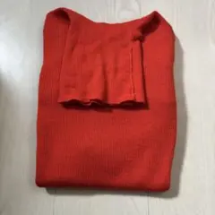 UNIQLO メリノリブタートルネック オレンジ Ｌ