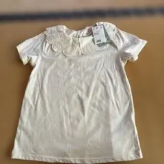 H&M 刺繍襟付きTシャツ 135/140 新品のサムネイル