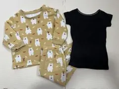 UNIQLO パジャマ　しろくまのパンツ　コットンスライスインナーT 80cm