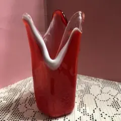 昭和レトロ　ガラス花瓶　小