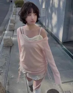 PELLICULE ぺリキュール　グレー フリルキャミソール　新品タグ付き 2025年最新】PELLICULEの人気アイテム - メルカリ
