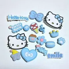 【新品】ハローキティ　クロックス　ジビッツ17個セット