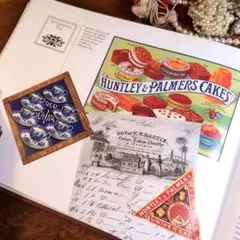 美しいヴィクトリアン洋書　ヴィクトリア朝洋書　ジャンクジャーナル　スクラップ洋書