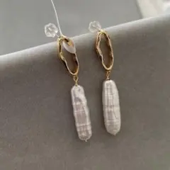 珠センター 新品未使用 淡水パール ピアス ゴールド TMC