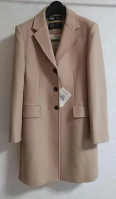 【ZARA】ZARA MANTECO　チェスターコート キャメル　Ｌサイズ