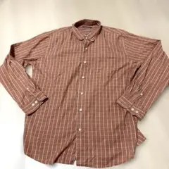 アメリカ古着Van Heusen Studio チェック柄長袖シャツ L729番