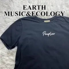アースミュージック&エコロジー ロゴ Tシャツ 半袖 M ブラック【430】