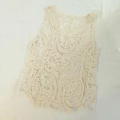 刺繍レース ノースリーブ
