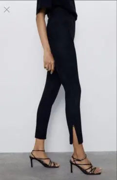 zara レザーテイストレギンス