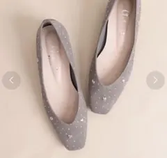 【送込】アルテミスバイダイアナ ハートリベット スクエアトゥローヒールシューズ