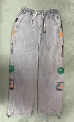 90cityスマイリー ストレートデニム パンツ