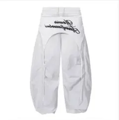 ホワイト バルーンパンツ フリーサイズ