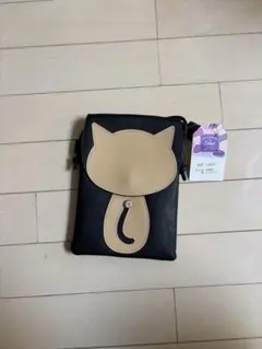 猫デザイン スマホショルダーバッグ