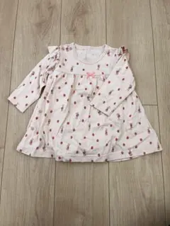 美品★combi mini ロンパース　イチゴ柄　ピンク　ベビー服