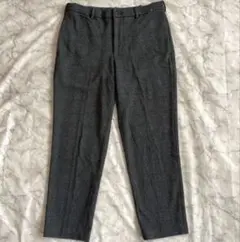 UNIQLO メンズ　グレー チェック柄 スラックス Mサイズ　パンツ