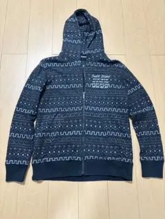 美品　Beach Sound ジップアップパーカー 総柄　ビーチサウンド