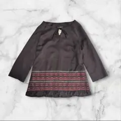 ​【00s Vintage】ATTO CUORE 刺繍 ブラウス 日本製 Y2K