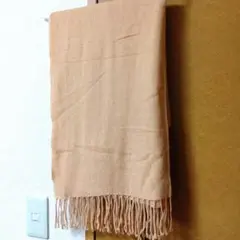 ★最終価格★　カシミヤ100% ベージュマフラー フリンジ付き