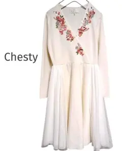 愛ちゃん様専用＊　Chesty ビジュー ニット カシュクールワンピース