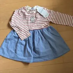 miffy 赤白ストライプ ワンピース 90cm