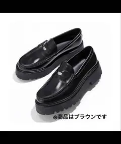 【早い者勝ち】CELINE ペニー チャンキー ローファー　39ブラウンのサムネイル
