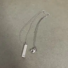 ピンクゴールド　バーネックレス ミッキーモチーフ