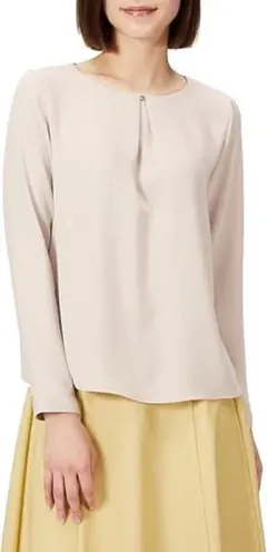 ナチュラルビューティーベーシック ブラウス グレージュ Sサイズ