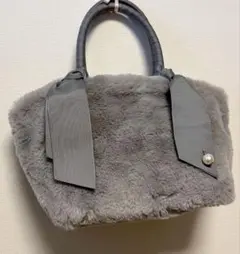 SALON de RUBAN サロン ド ルヴァン フェイクファー トート