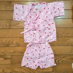 数回着用 ピンク 　金魚　甚平 95cm　夏祭り　女の子　保育園