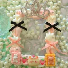 ホイップデコ 硬質カードケース サーモンピンク スイーツ リボン