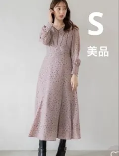【美品】ノエラ　ロングワンピース　ロングフレアワンピース　ハート柄
