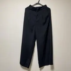 黒 dazy 伸縮性ワイドパンツ　ウエストゴム