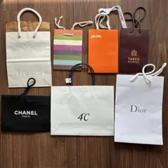 ブランド紙袋CHANEL Dior DIESEL 4℃ Folli Follie