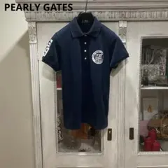 PEARLY GATES 総柄 半袖ポロシャツ ネイビー 0 - メルカリ