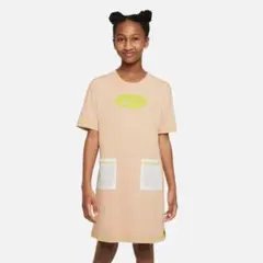 【美品】NIKE 半袖ワンピース ベージュ キッズのサムネイル