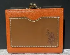 U.S. POLO ASSN 二つ折り財布 がま口 オレンジのサムネイル