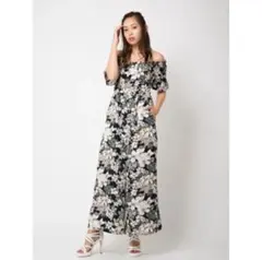 CECIL McBEE セシルマクビー 花柄オフショルオールインワン