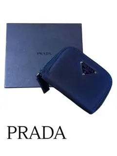 PRADA ネイビー コインケース　ナイロン素材