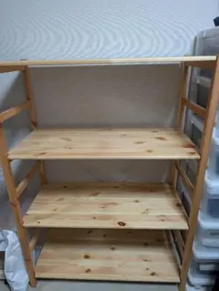 無印良品　パイン材ユニットシェルフ・８６ｃｍ幅・中
