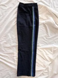 美品ZARAチェック柄サイドラインタックトラックパンツ