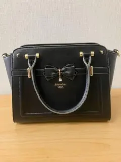 Samantha Vegaリボントートバッグ ブラック ストラップ無し