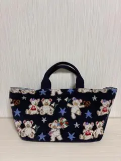 美品⭐︎フェイラー リーベ＆リリア ネイビー　トートバッグ