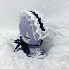 〈black〉にじぱぺっと 10cmぬい おまんじゅう ぬい帽子