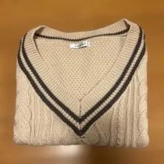 INGNI ベージュ Vネックニットベスト