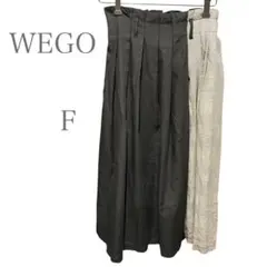 ウィゴー　グレンチェック切替プリーツスカート　ブラック系　ウエストゴム