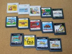 ＠マリオ関連３ＤＳ・ＤＳソフト１４本　マリオメーカー・マリオカート・ブラザーズ他